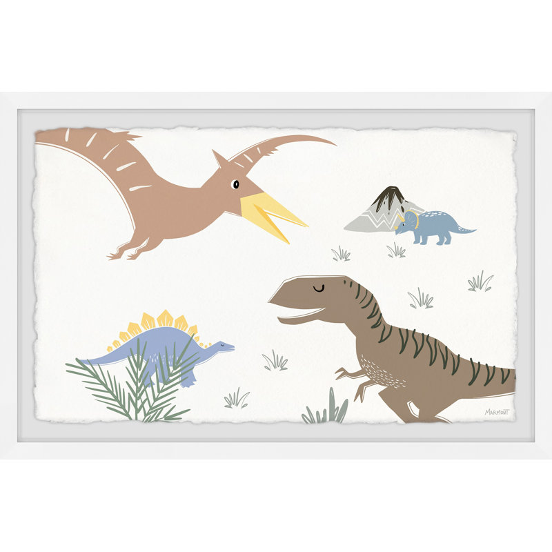 «Bowmore Dino Playtime», reproduction encadrée, H 24 po x l 36 po x P 1,5 po