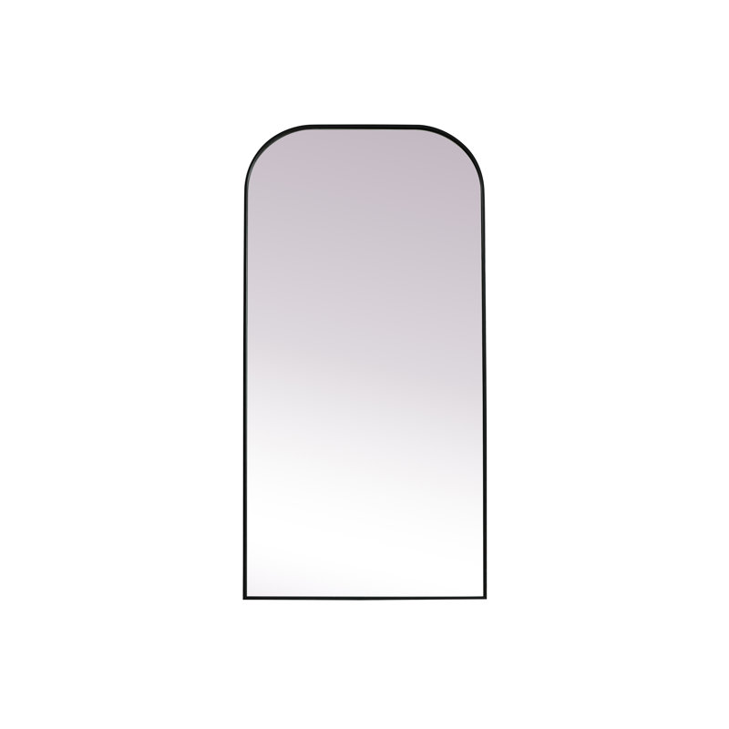 Sabine Metal Arch Floor Mirror, Black, 72" x 35"