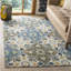 Tapis géométrique en laine crocheté à la main Guzi-22159455