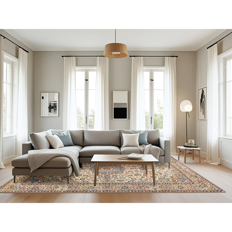 Veer Oriental Indoor Rug, Round 7'