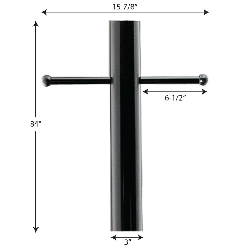 Poteau H 84 po Rawson (seulement), Noir, Non, Non