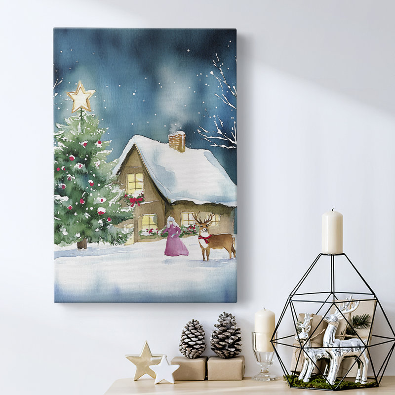 Art des Fêtes de Noël - Toile tendue avec châssis DCCLxx, H 18 po x l 12 po