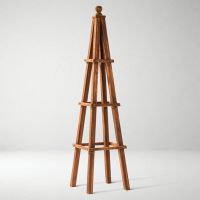 Sohvi 60.6'' H x 14.9'' W Wood Obelisk Trellis