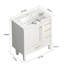 Meuble-lavabo de salle de bain avec 1 porte à fermeture douce et 3 tiroirs, armoire en panneau de fibres à densité moyenne durable pour une solution de rangement élégante-1403576480-1403576483