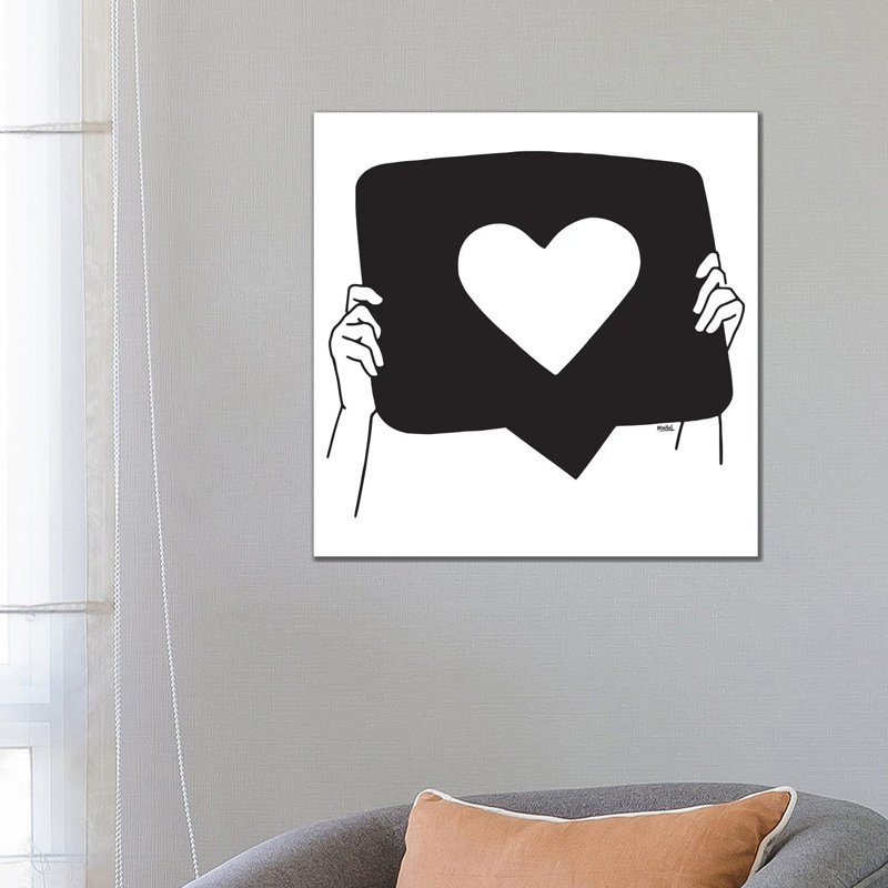 More Love Please by Ninhol - Wrapped Canvas Print, 66.04 cm H x 66.04 cm W x 3.175 cm D