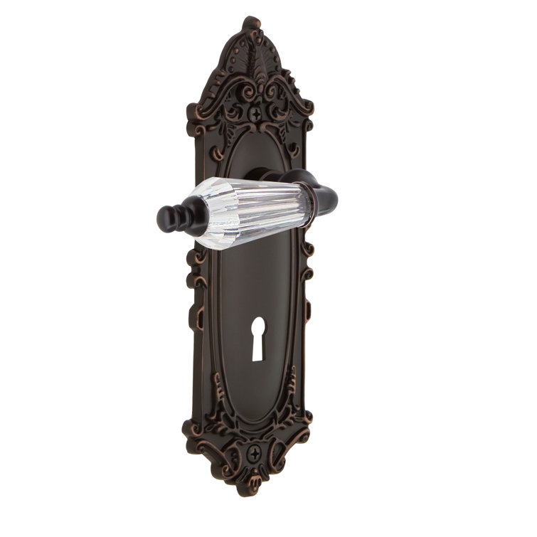 Victorian Plate with Decorative Keyhole and Single Dummy with Parlour Lever