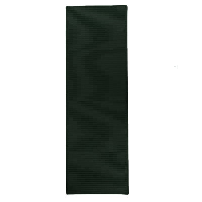 Tapis de couloir vert tressé Annika