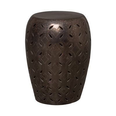 Lattice 21"H Handcrafted Ceramic Garden Stool