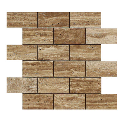 Carreau de mosaïque Noche Travertine