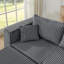 Canapé modulaire en mousse peu encombrant, design gris moderne pour une vie compacte