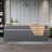 78.74-Inch Vintage Front Desk with Lockable Drawers, Perfect for Reception or Computer Use