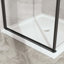 Cabine de douche d'angle sans cadre avec 1/4 po Verre trempé transparent, ouverture pivotante, pour salle de bain moderne