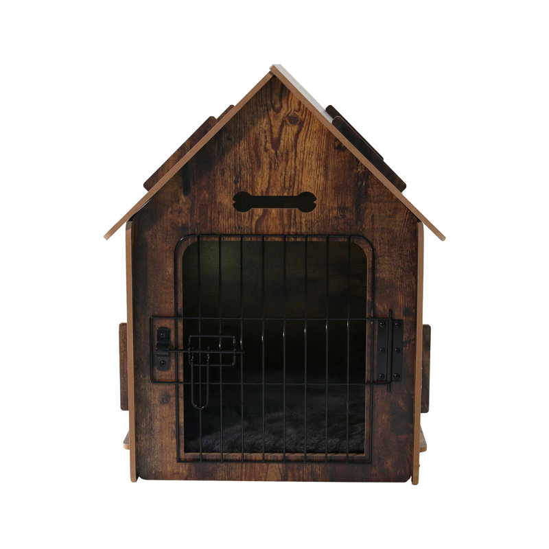 Niche pour chien en bois, Tanné