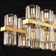 60-Light 54"L Dimmable Square / Rectangle Crystal Cup Chandelier with Crystal Accents(Bulbs Included)