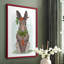 «Rabbit Carrot Hug», reproduction encadrée - bois massif-894464866-894464871