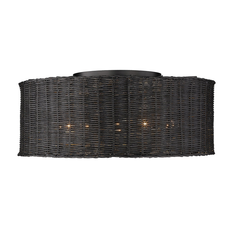 Cuthmore Wicker Flush Mount