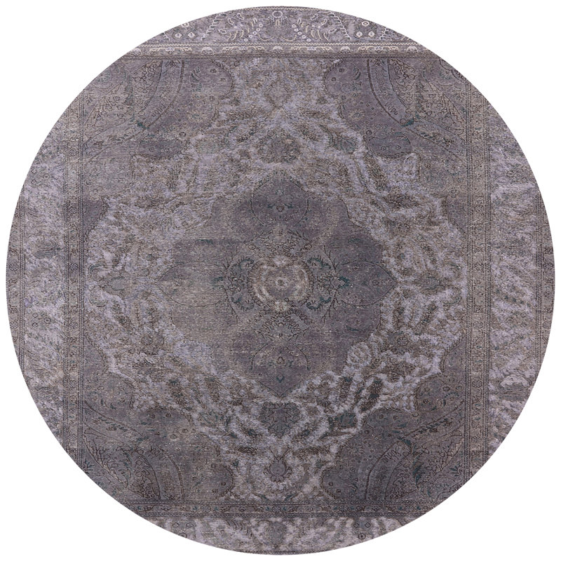 Tapis oriental gris, Rond 6 pi