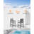 5-Piece HDPE Patio Bar Set, Rectangular Bar Height Table And 4 Adirondack Bar Chairs, All-Season Outdoor Bar Stools Set, Outdoor Bar Table And Chairs Set For Outside, Balcony, Deck-2044217677
