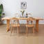 Burlywood Rectangular Solid Wood Dining Table-1719875827