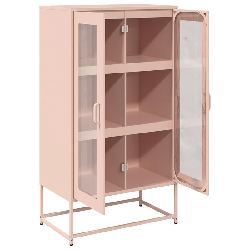 Highboard 68X39x123 Cm Steel, Pink