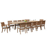 Arbor Outdoor 11 - Piece Teak Dining Set