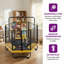 Trampoline d'intérieur pour enfants avec filet de sécurité et assemblage facile, mini trampoline avec rembourrage à 360 ° et cadre stable pour la maison