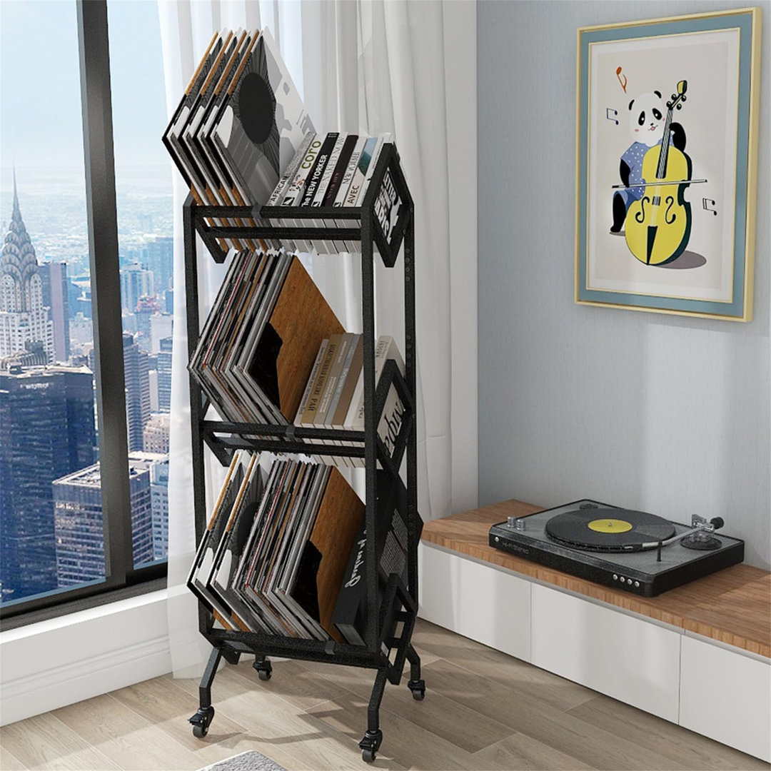 DJ Vinyl Record Schallplatten Regal Vinyl Regal Mit 3-Stöckiges Speicherhalter Rack LP Storage Display Ständer Regal Pla...