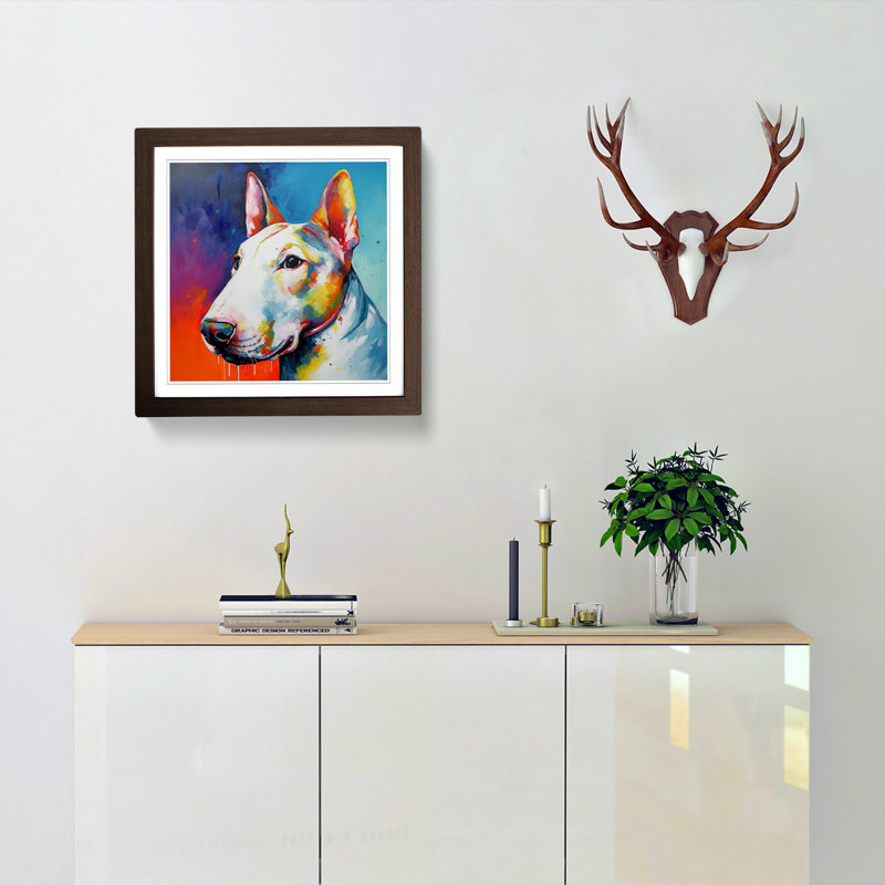 Single Picture Frame Print on Wood, Walnut