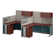 Bush Business Furniture Office in an Hour 2 Person L Shaped Cubicle Desks with Storage, Drawers, and Organizers