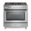Verona Prima 36" 5 Burner Single Dual Fuel Range Stainless-286397204