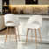 360°Swivel Upholstered Counter Stools with Backrest