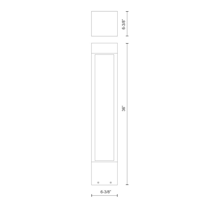 Napa LED Bollard Light, 36" H x 6.375" W x 6.375" D