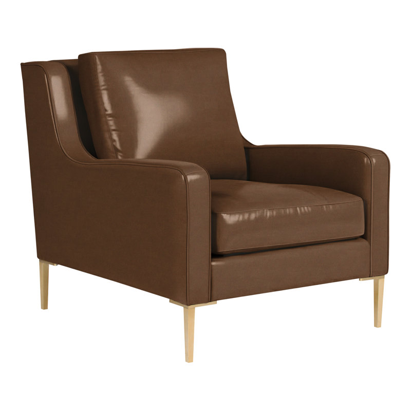 Josie Armchair, Gatsby Brown Sugar Genuine Leather