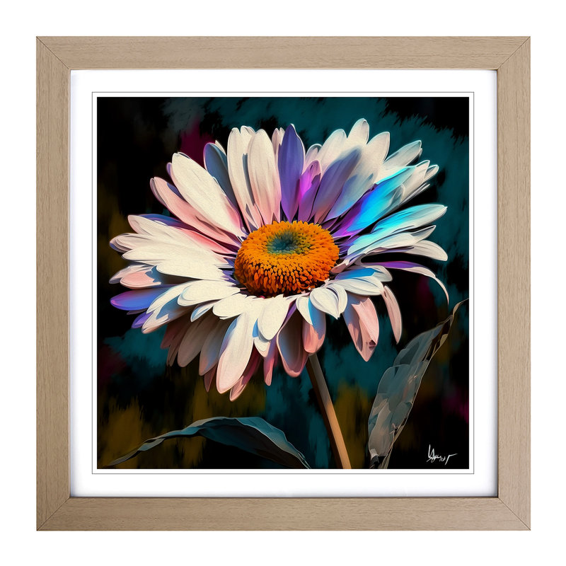 Daisy Fauvism - Framed Print, Oak