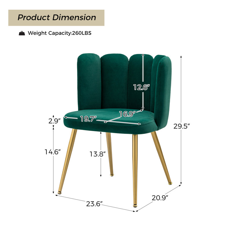 Chaise d'appoint Easthampton, Polyester vert