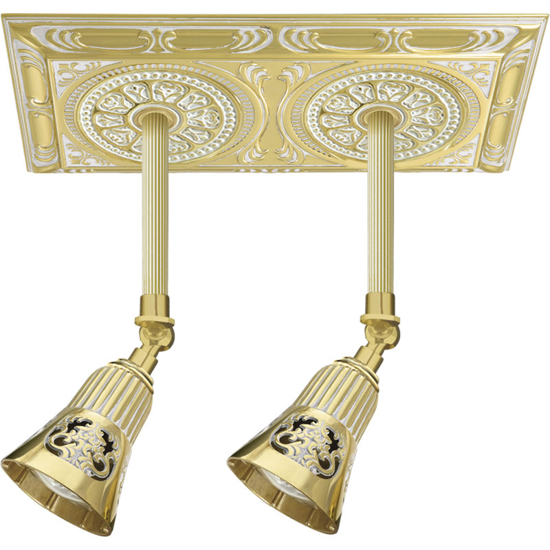 Fluellen LED Semi Flush Mount, White Patina Gold