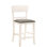 Chaises de salle à manger rembourrées contemporaines à hauteur de comptoir brun avec dossier incurvé, 2 places, siège gris, 2 pièces