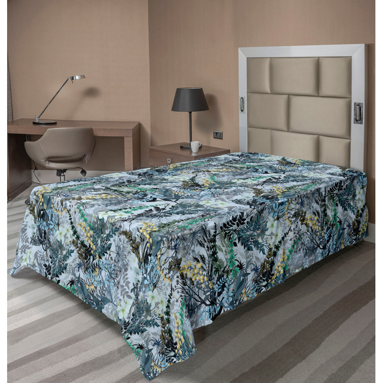 Ambesonne, drap plat floral pivoines, art botanique printanier
