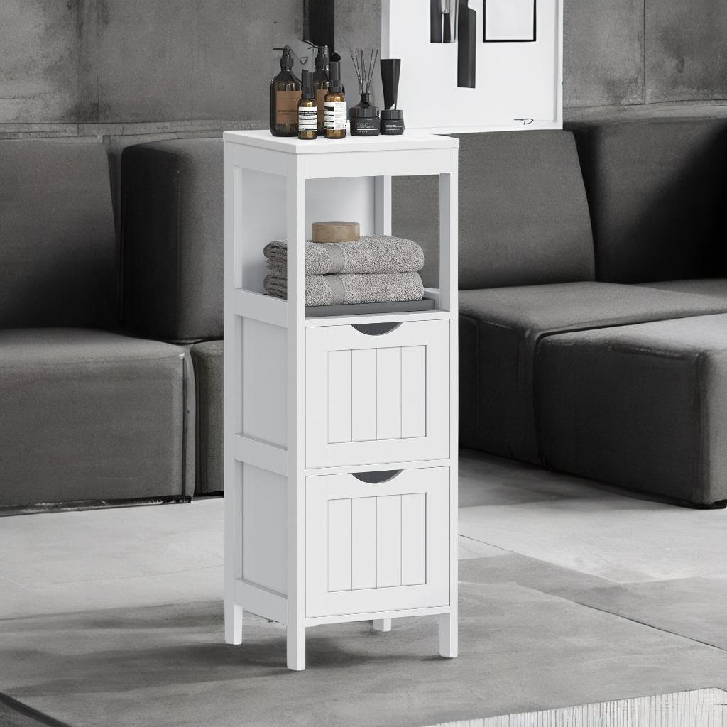 Charlton Home® Lauderhill 11.8" W x 35.1" H x 11.8" D Free-Standing Bathroom Shelves & Reviews | Wayfair