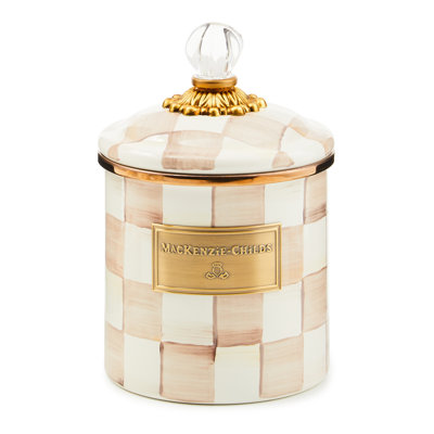 Mocha Check Medium Canister