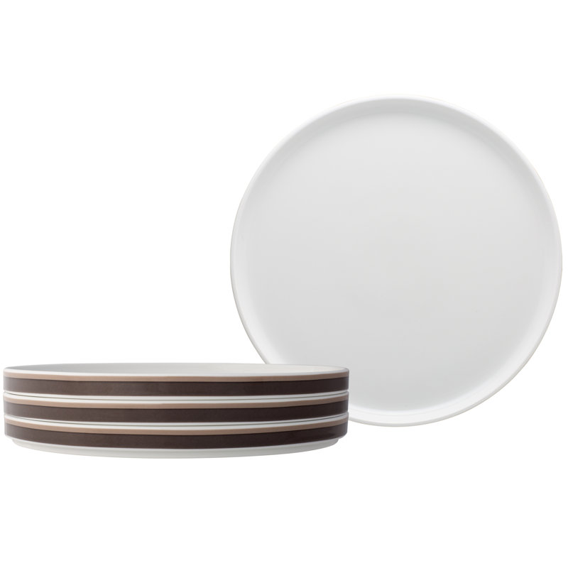 Assiettes plates Noritake Colorstax, 9 3/4 po, Brun