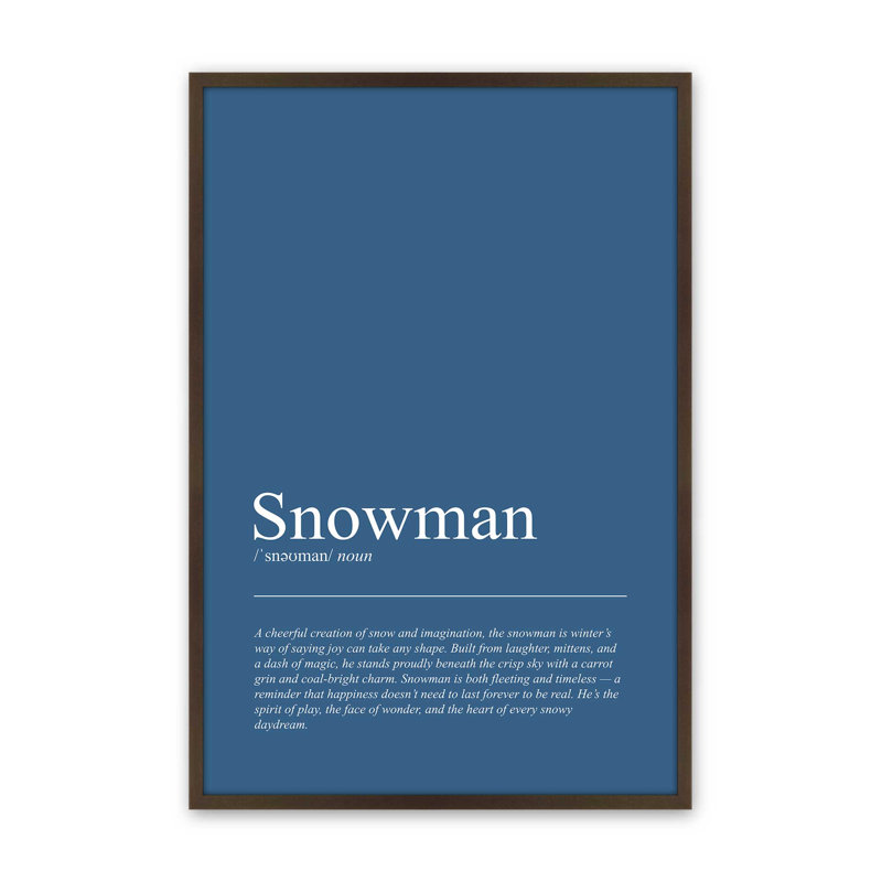 Frosty Wonder, reproduction d'art, 8 po x 10 po, Brun Belvinder