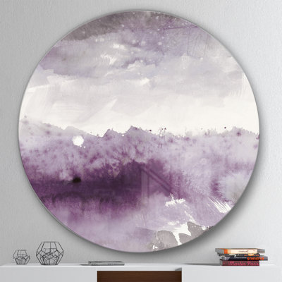 " Midnight At The Lake II Amethyst And Gray " Painting Print