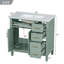 Meuble-lavabo moderne de 36 pouces avec lavabo en céramique et armoire à quatre tiroirs-665748793