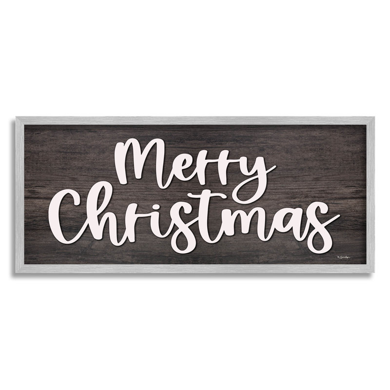 Merry Christmas Farmhouse Expression AT-139, H 13 po x l 30 po x P 1,5 po, Estampe numérique Farmhouse
