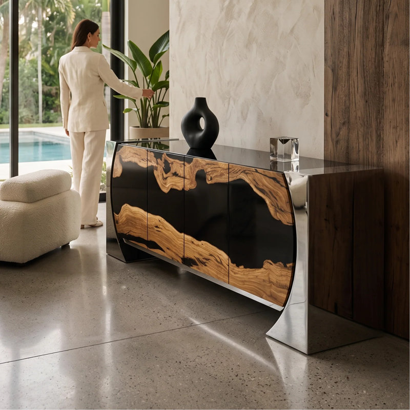82.6 " W Solid Wood Credenza