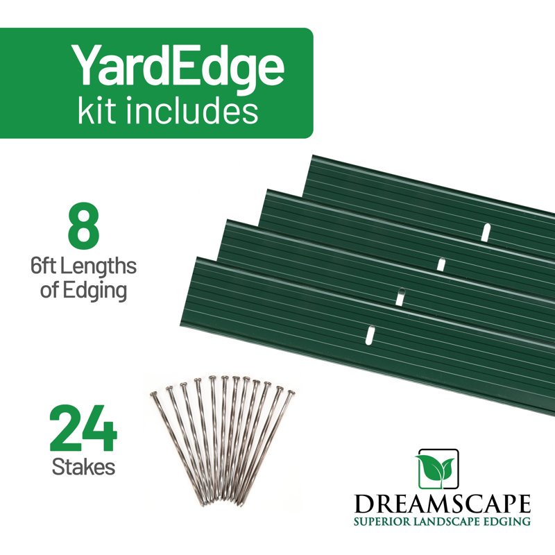 Bord de jardin 1/8 po x 4 po x 6 pi (boîte 48 pi), Vert Duraflex