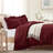 Andency Burgundy Twin Size Comforter Set for Kids Girls, 2 Pieces Solid Ruffle Bedding Comforters & Sets, Soft Cozy Lightweight Down Alternative Twin Bed Set for All Season-124610436-124610449