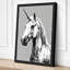 Unicorn in Charcoal Minimalist - Wrapped Canvas-594182907-594182910
