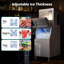 Machine à glaçons commerciale 500LBS / 24H, rangement 360LBS, glace réglable à 30 degrés et contrôle par écran tactile